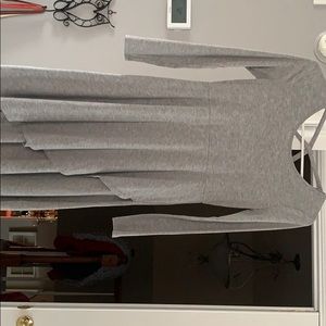 Grey longsleeved T-shirt dress